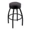 Holland Bar Stool Co 30" Bar Stool, Black Wrinkle, Black Vinyl Seat, 360 Swivel C8B130BlkVinyl - alternate 1